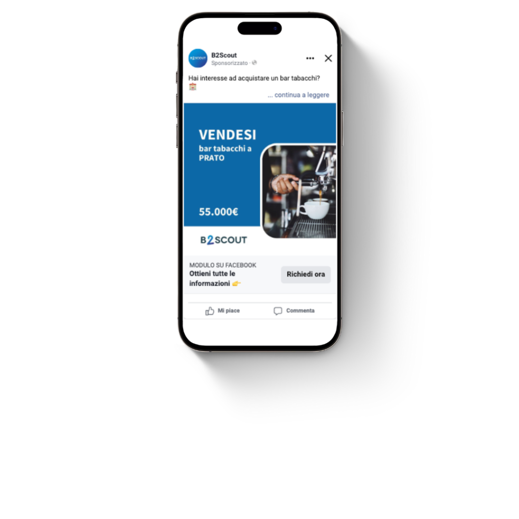 esempio pubblicità social b2scout.com