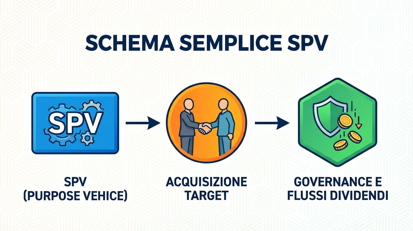 Schema SPV per club deal: veicolo di investimento e flussi verso i soci